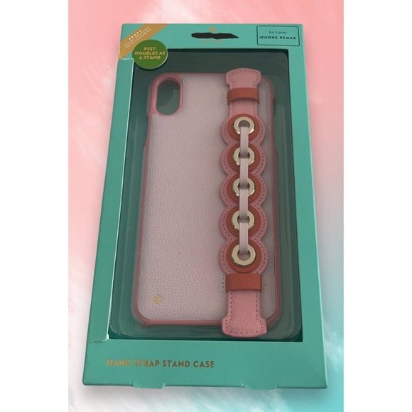 Kate Spade Case for XS/MAX IPhone Pink Case - Hand Strap Stand Case - New in Box - Picture 1 of 10